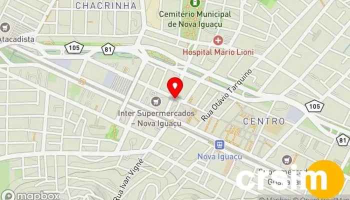 mapa de Alquimia Rock Shop Loja de artigos esportivos em Nova Iguaçu