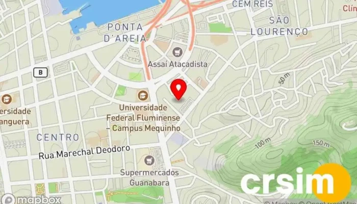 mapa de Amoedo - Niterói Loja de materiais de construção em Niterói