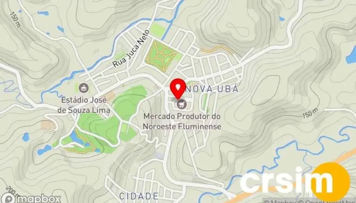 mapa de Banco de Alimentos CEASA S J Ubá Repartição pública em São José de Ubá
