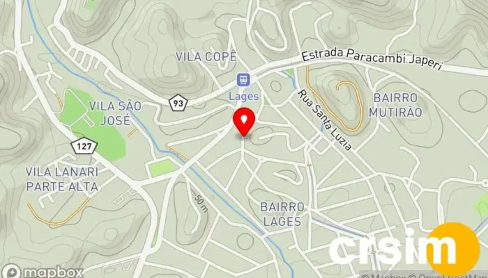 mapa de Bazar dos Baixinhos Loja de Roupa em Paracambi