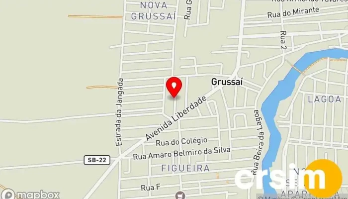 mapa de Bazar Grussai Loja de materiais de construção em São João da Barra
