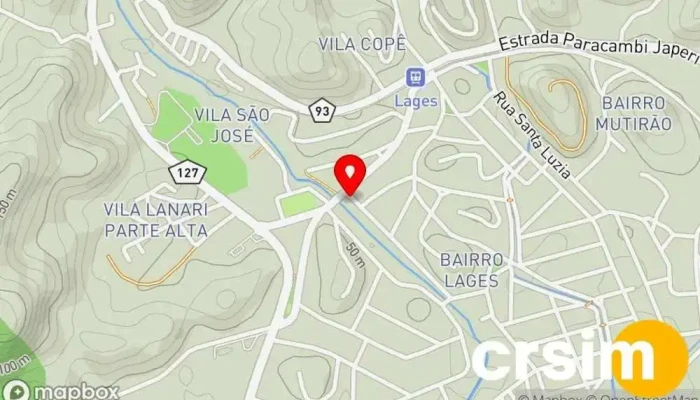 mapa de Bazar Opção Centro comercial em Paracambi