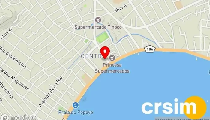 mapa de Bella Nani Moda Praia & Fitness Loja de roupas de praia em Iguaba Grande