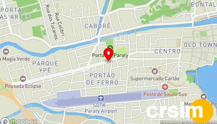 mapa de Bike Show Paraty Loja de bicicleta em Paraty