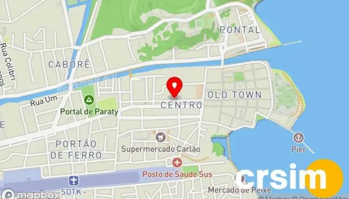 mapa de Brechó de Casa - Paraty Loja de roupas vintage em Paraty