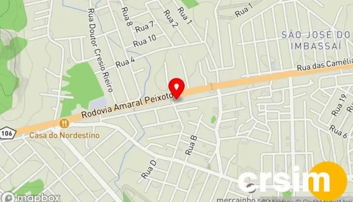 mapa de Calábria Decorações Loja de móveis, Loja de pisos, Marmoraria em Maricá