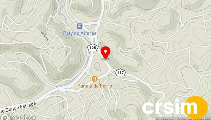 mapa de Câmara Municipal de Paty do Alferes Repartição pública local em Paty do Alferes