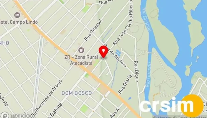 mapa de Cantinho da Moda Loja de Roupa em Seropédica