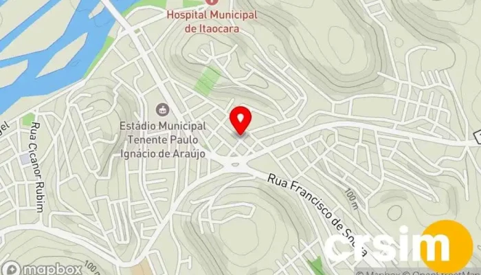 mapa de Canto A Confecções Loja de Roupa em Itaocara
