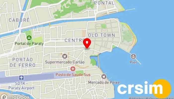 mapa de Casa Costa Tecidos Ltda Loja de tecidos em Paraty