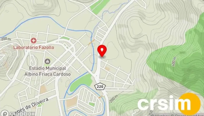 mapa de Centro de distribuição Loja de colchões em Porciúncula