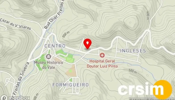 mapa de Centro  em Rio das Flores