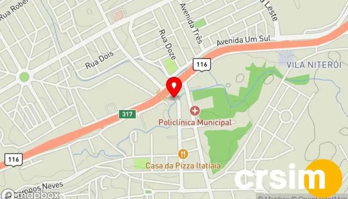 mapa de Cesta de Minas Padaria, Loja de queijos, Sorveteria, Mercado, Sorveteria especializada em sundaes em Itatiaia