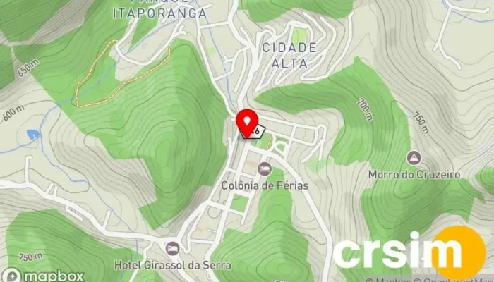 mapa de Charme da Serra Pizzaria, Delivery, Restaurante, Petiscaria em Santa Maria Madalena
