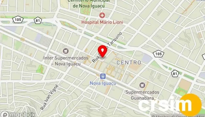 mapa de Cia dos Cabelos - Unidade Nova Iguaçu Loja de perucas em Nova Iguaçu
