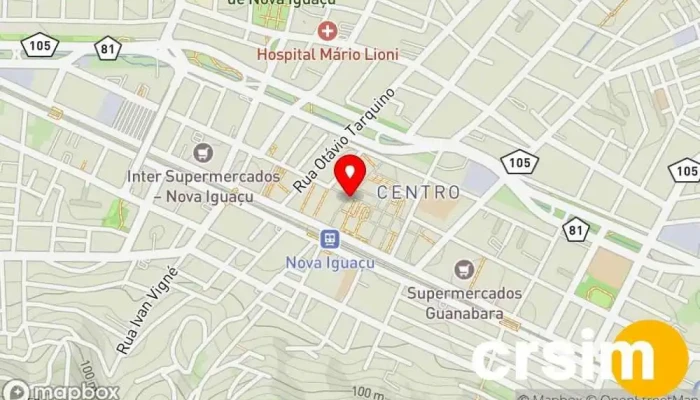 mapa de Citycol Nova Iguaçu 1 Loja de Roupa, Loja de moda infantil, Loja de moda masculina, Loja de moda feminina em Nova Iguaçu