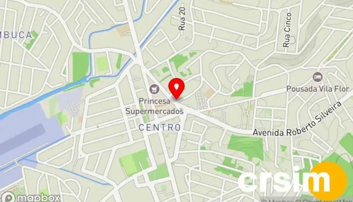 mapa de Comercial Oceânica Loja de materiais de construção em Maricá