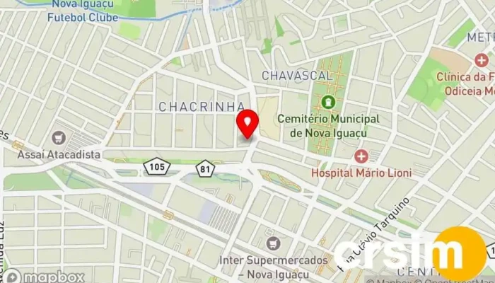 mapa de Conexão do Rock Nova Iguaçu Loja de camisetas em Nova Iguaçu