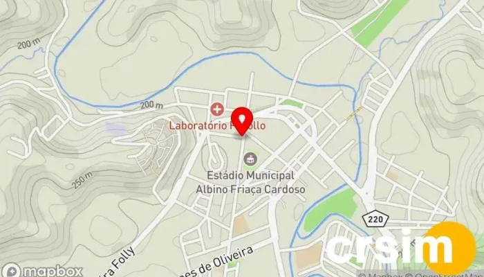 mapa de Cris Moda Íntima Loja de Roupa em Porciúncula