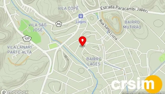 mapa de Degi Modas Loja de Roupa em Paracambi