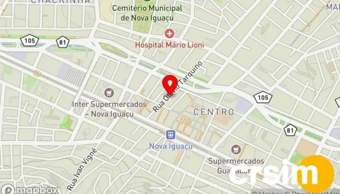 mapa de Destaque Aluguel de Roupas Loja de roupas para ocasiões formais em Nova Iguaçu