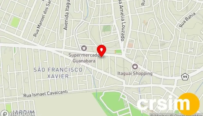 mapa de Detalhes Loja de Roupa em Itaguaí