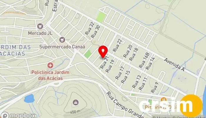 mapa de Diretoria Multimarcas Loja de Roupa em Porto Real