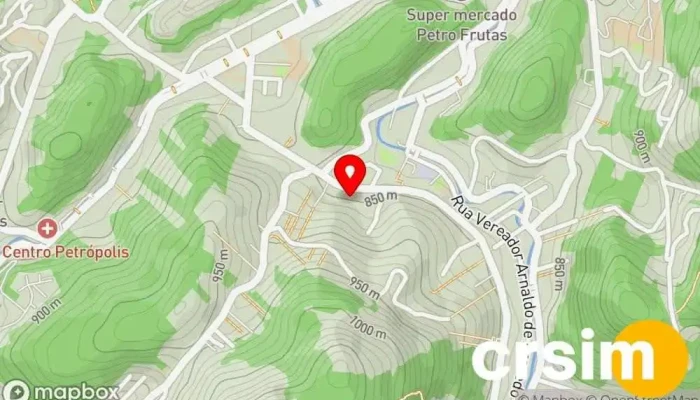 mapa de Doce Maria Loja de moda feminina em Petrópolis
