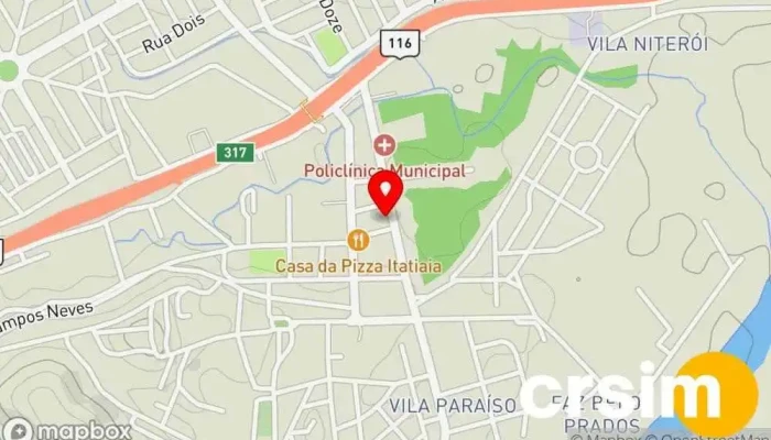 mapa de EMISA - AUTO PEÇAS Loja de autopeças em Itatiaia