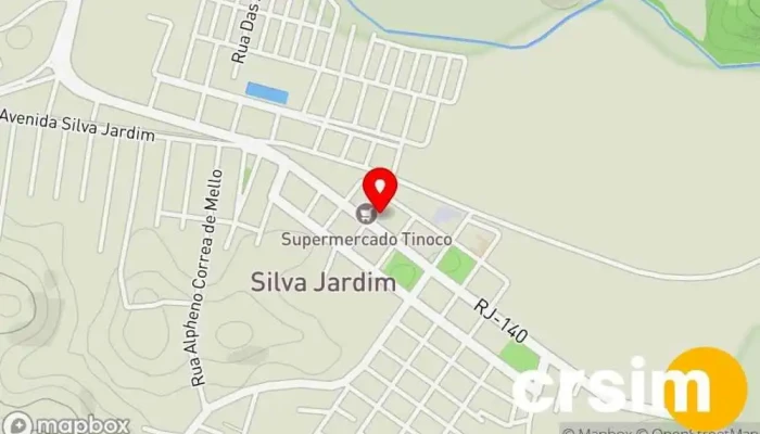 mapa de Empório Tinoco Loja em Silva Jardim