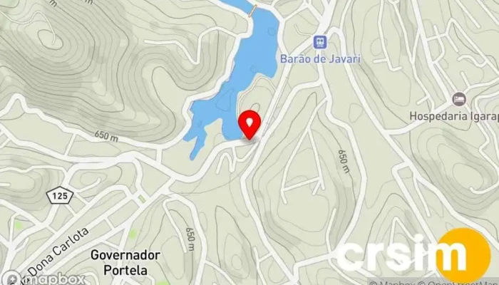 mapa de Espaço Le Vélo Restaurante, Churrascaria, Empório gourmet, Pizzaria em Miguel Pereira
