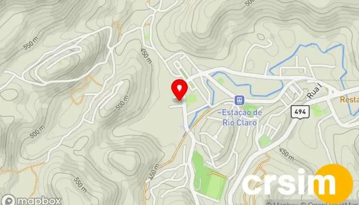 mapa de Fórum - Comarca de Rio Claro Justiça do distrito em Rio Claro