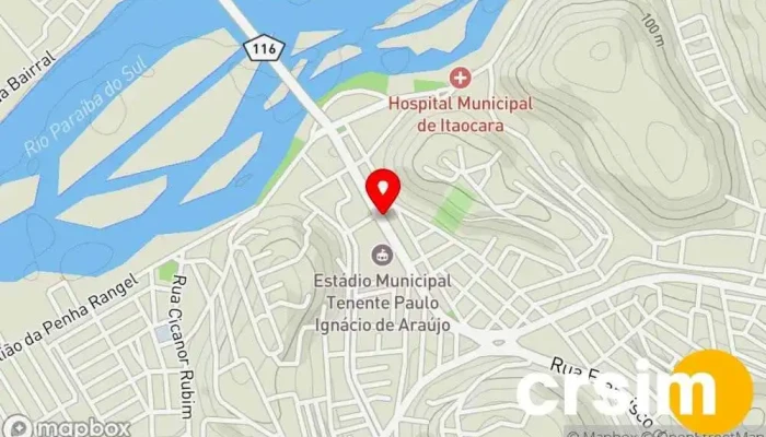mapa de Francine Lingerie e Fitness Loja de Roupa em Itaocara