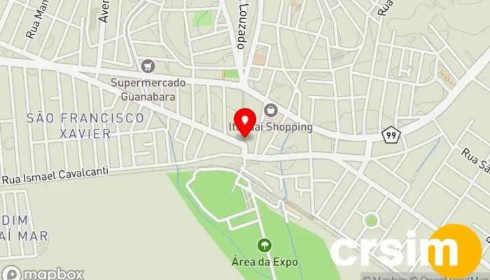 mapa de Galeria do Calçadão de Itaguaí Shopping center em Itaguaí