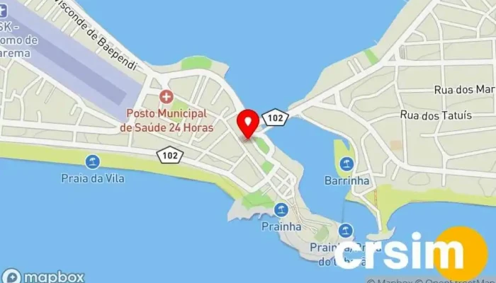 mapa de Garota Da Praia Loja de Roupa em Saquarema
