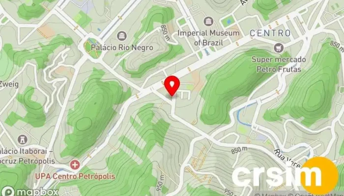 mapa de Ginga DanceWear Loja de roupas esportivas em Petrópolis