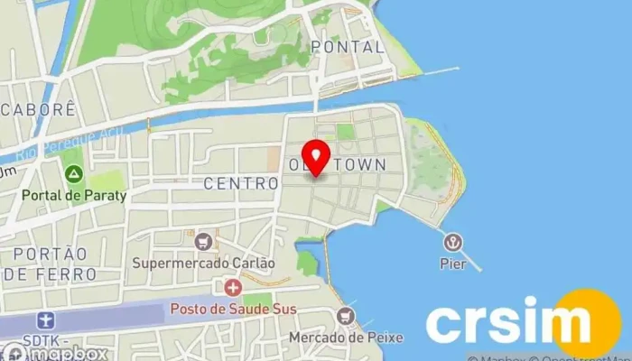 mapa de Hering Loja de Roupa, Loja de moda masculina, Loja de moda feminina em Paraty