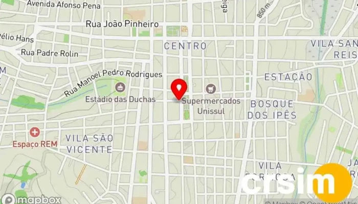 mapa de Hering Store Alfenas Loja de Roupa em - Centro