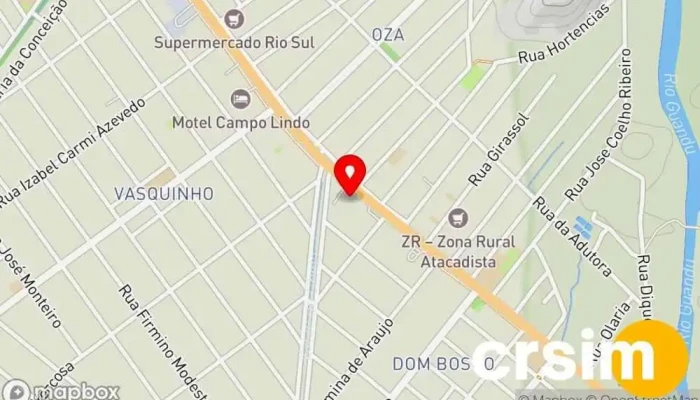 mapa de Hipertudo Loja de ferramentas, Fornecedor de abrasivos, Loja de materiais elétricos, Loja de tintas em Seropédica