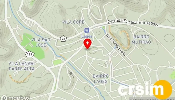 mapa de Hosana móveis paracambi Loja de móveis em Paracambi