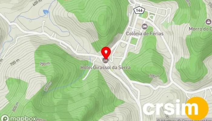 mapa de Hotel Girassol da Serra Hotel em Santa Maria Madalena