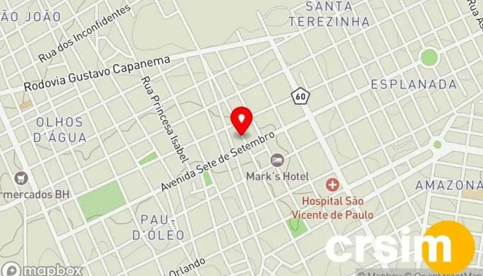 mapa de Imaginarium Loja de Roupa em Abaeté - MG