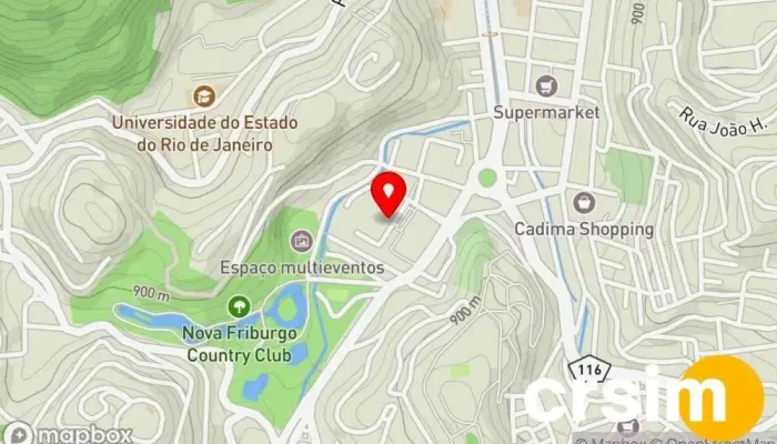 mapa de Jescri Lingerie Loja de lingerie, Loja de roupas de designer em Nova Friburgo