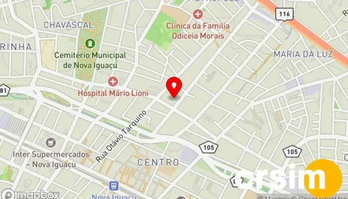 mapa de Kalunga Papelaria, Loja em Nova Iguaçu