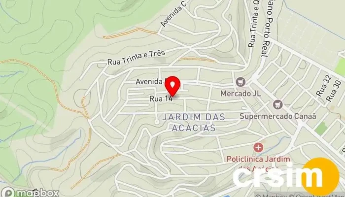 mapa de Kim Lajes Loja de materiais de construção em Porto Real