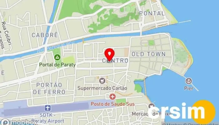 mapa de L' Acqua Modas Loja de roupas de praia em Paraty