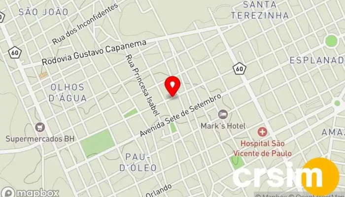 mapa de LOJA 7ªARTE Loja de eletrônicos em - CENTRO