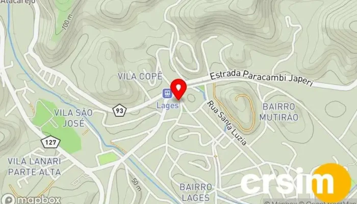 mapa de Loja ABRIGO MILITAR Loja de artigos militares em Paracambi