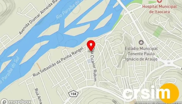 mapa de Loja Baluarte Loja em Itaocara