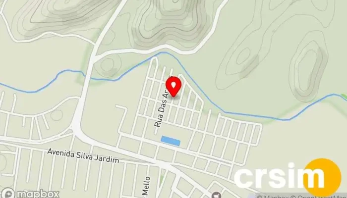 mapa de Loja de açaí Sorveteria em Silva Jardim